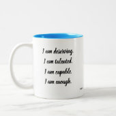 I Am Affirmation Tweekleurige Koffiemok (Links)