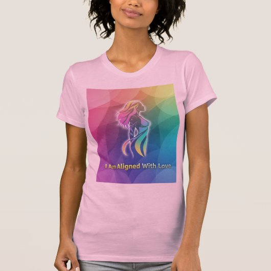 I Am Aligned With Love Modern Spiritual Art T-shirt (Voorkant)