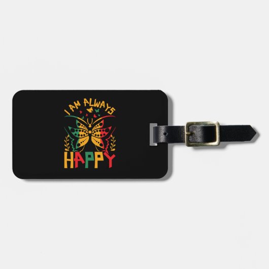 i_am_always_happy_02 bagagelabel (Voorkant horizontaal)