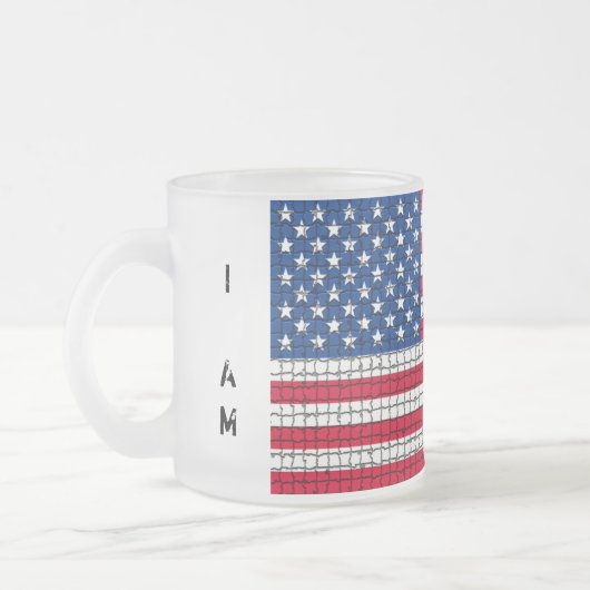 "I AM AMERICAN" Vlag van de Mok (Links)