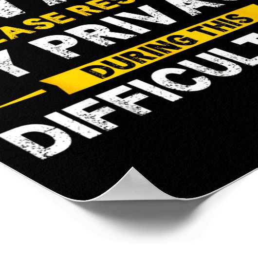 I Am Awake Please Respect My Privacy Funny Sarcast Poster (Hoek)