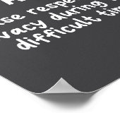 I Am Awake Please Respect My Privacy Funny Sarcast Poster (Hoek)