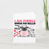 I Am Bble Wash My Belly Bble Meme Funny Dog Brainr Kaart (Voorkant)