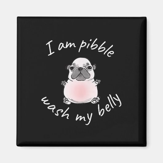 I Am Bble Wash My Belly Bble Meme Funny Dog Brainr Magneet (Voorkant)