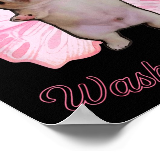 I Am Bble Wash My Belly Bble Meme Funny Dog Brainr Poster (Hoek)