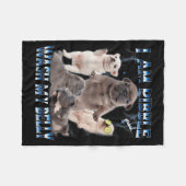 I Am Bble Wash My Belly Funny Dog Clean My Belly M Fleece Deken (Voorkant (Horizontaal))