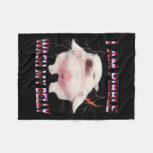 I Am Bble Wash My Belly Funny Dog Meme  Fleece Deken (Voorkant (Horizontaal))