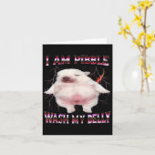 I Am Bble Wash My Belly Funny Dog Meme  Kaart (Gele Bloem)