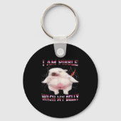 I Am Bble Wash My Belly Funny Dog Meme  Sleutelhanger (Voorkant)