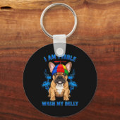 I Am Bble Wash My Belly Funny T Bull Dog Meme  Sleutelhanger (Voorkant)