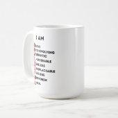  I AM BEAUTIFUL CERAMIC WHITE CLASSIC 15 OZ MUG KOFFIEMOK (Voorkant links)