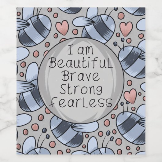 I am beautiful  wijn etiket (Enkel label)