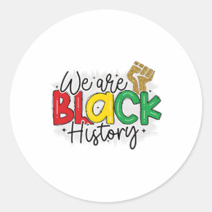 I Am Black Geschiedenis Melanine Mannen Vrouwen Ki Ronde Sticker