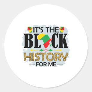 I Am Black Geschiedenis Melanine Mannen Vrouwen Ki Ronde Sticker