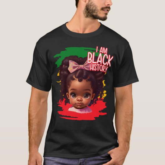 I AM Black History 2023 Black History Month BHM T-shirt (Voorkant)