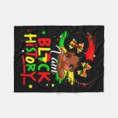 I Am Black History Afro Girl Little Melanin Prince Fleece Deken (Voorkant (Horizontaal))