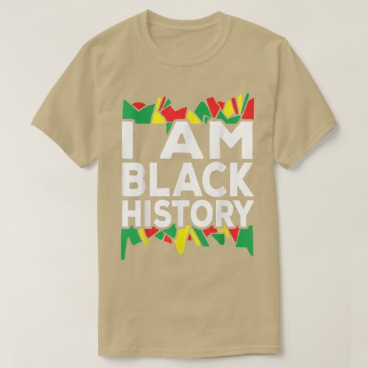 I Am Black History Black History Month 2022 Black T-shirt (Design voorkant)
