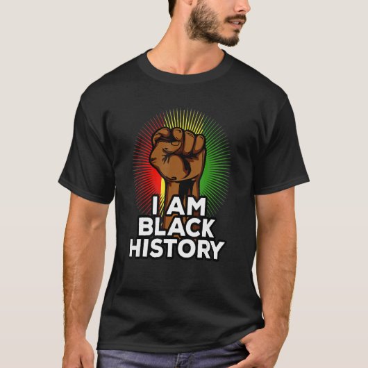 I Am Black History, Black History Month Costume T-shirt (Voorkant)
