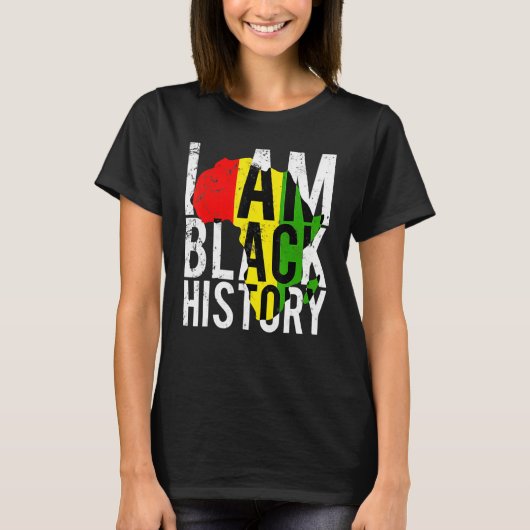I Am Black History Black History Month & Pride Gif T-shirt (Voorkant)
