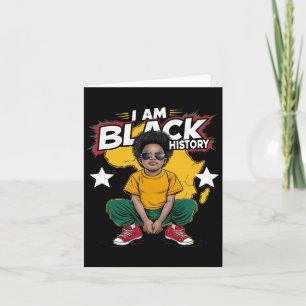 I Am Black History Black King Sungles Kinder peute Kaart
