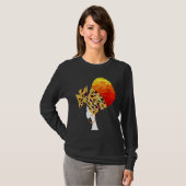 I Am Black History Black Queen Safari  BHM Afro Wo T-shirt (Voorkant volledig)