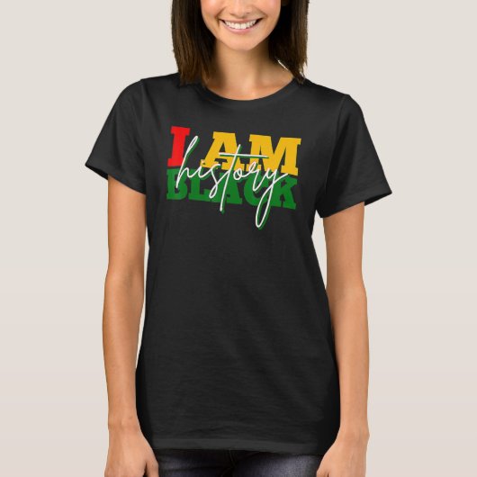 I Am Black History Melanin Afro African Pride Boys T-shirt (Voorkant)