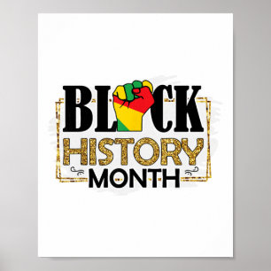 I Am Black History Melanine Mannen Vrouwen Kinder Poster