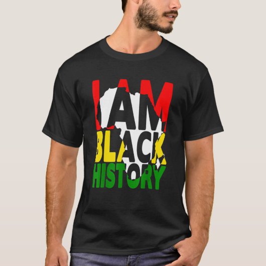 I Am Black History Month African American Pride Ce T-shirt (Voorkant)