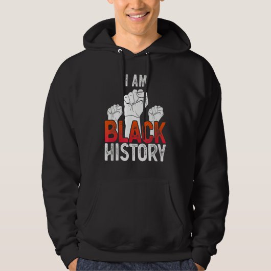 I Am Black History Month Afro African Pride Men Wo Hoodie (Voorkant)