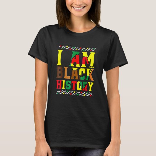 I Am Black History Month Afro African Pride Men Wo T-shirt (Voorkant)