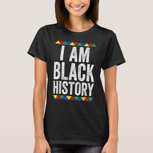 I Am Black History Month Afro African Pride Men Wo T-shirt (Voorkant)