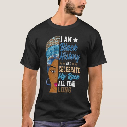 I Am Black History Month Afrocentric Woman 1 T-shirt (Voorkant)