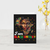 I Am Black History Month kaart Afrika Afrikaanse t (Gele Bloem)