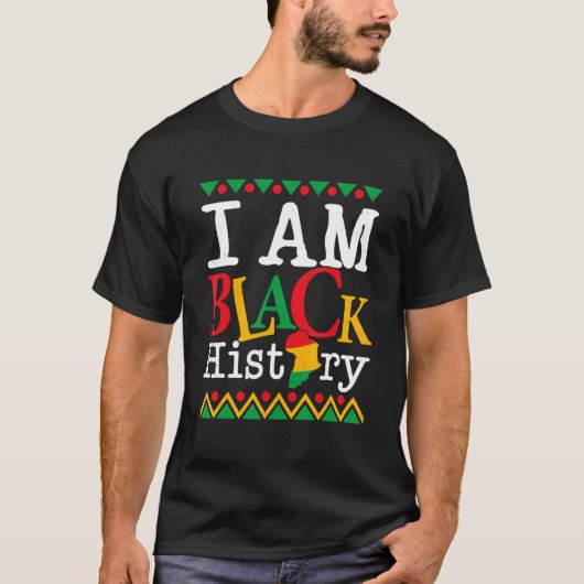 I Am Black History Month Melanin BLM African Ameri T-shirt (Voorkant)