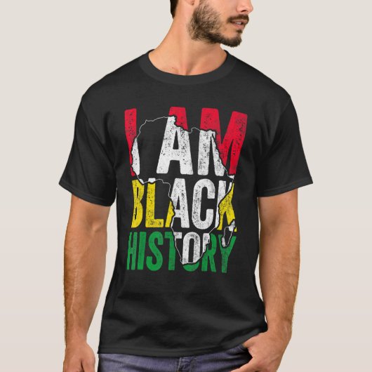 I Am Black History Month Melanin BLM African Pride T-shirt (Voorkant)