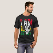 I Am Black History Month Melanin BLM African Pride T-shirt (Voorkant volledig)