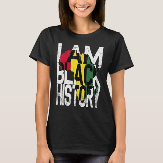 I Am Black History Month Melanin BLM African Pride T-shirt (Voorkant)
