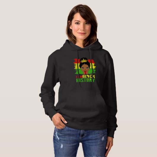 I Am Black History Month Pride African American Cu Hoodie (Voorkant volledig)