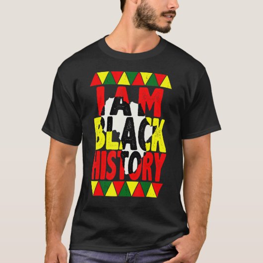I Am Black History Pride Black History Month Afric T-shirt (Voorkant)