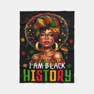 I Am Black History Women Girl Black History Month Fleece Deken