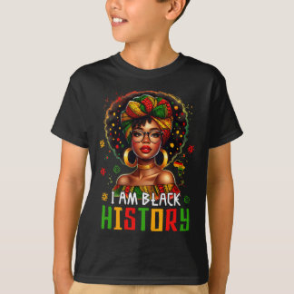 I Am Black History Women Girl Black History Month T-shirt