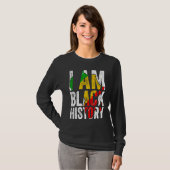 I Am Black History  Women Men African American Gra T-shirt (Voorkant volledig)