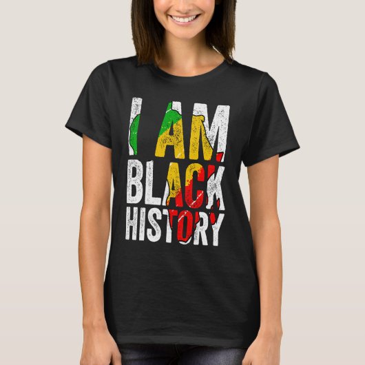 I Am Black History  Women Men African American Gra T-shirt (Voorkant)