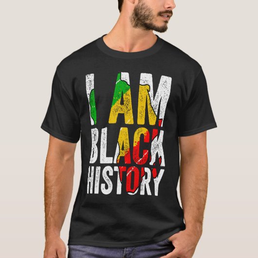 I Am Black History  Women Men African American Gra T-shirt (Voorkant)