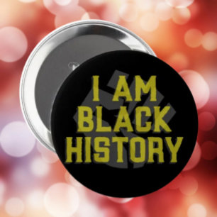 I Am Black History - Zwarte vuist grafische Button
