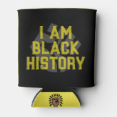 I Am Black History - Zwarte vuist grafische Koelbo Blikjeskoeler (Voorkant)
