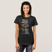 I Am Black Woman Black History Month Unapologetica T-shirt (Voorkant volledig)