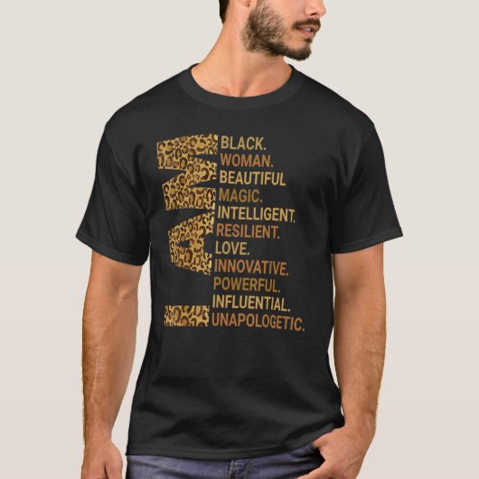 I Am Black Woman Educated Melanin Black History Mo T-shirt (Voorkant)