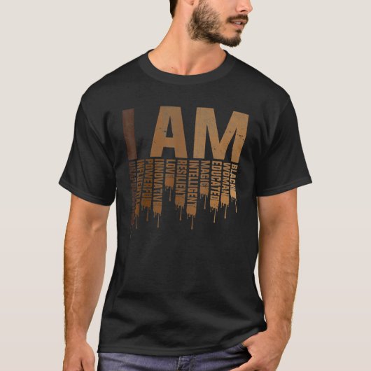 I Am Black Woman Educated Melanin Black History Mo T-shirt (Voorkant)