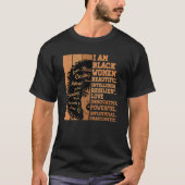 I Am Black Women Black History Month African Ameri T-shirt (Voorkant)